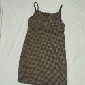 Carter's Brown and Cream Pull Over Kids Dress Houndstooth